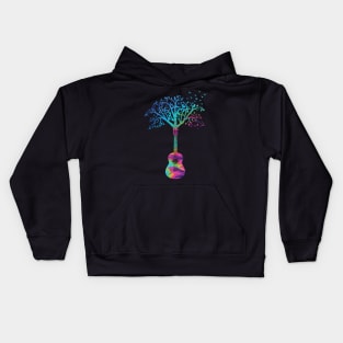 Classical Guitar Tree Texture Theme Kids Hoodie